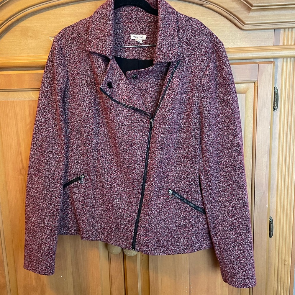 Westport Red Blazer Structured Modern Design